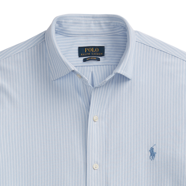 Dress Shirt Blue/White Slim Fit Knit Oxford Shirt Polo Ralph Lauren 7
