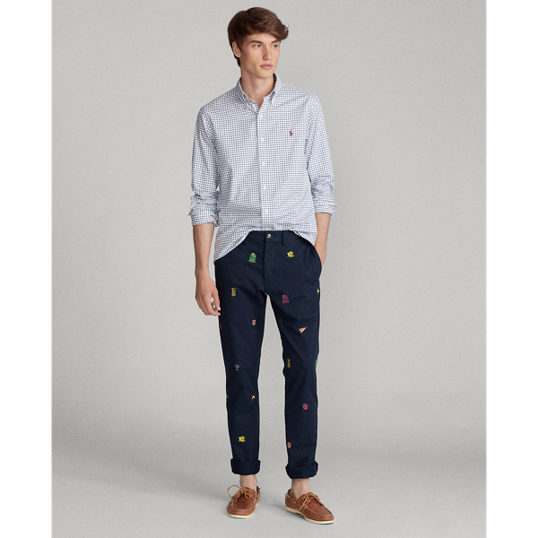 Royal/White Classic Fit Twill Shirt Polo Ralph Lauren 3