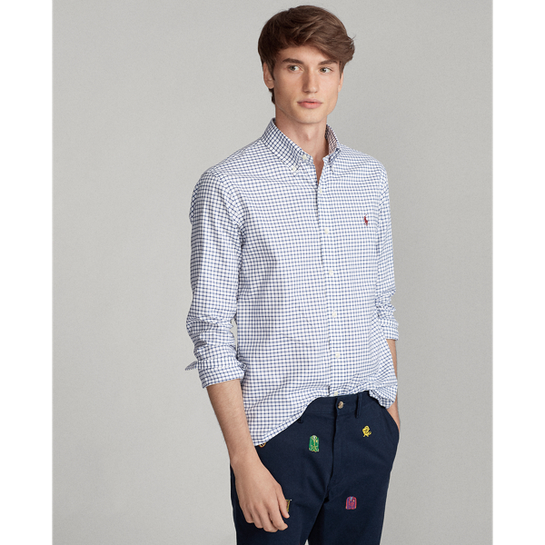 Royal/White Classic Fit Twill Shirt Polo Ralph Lauren 4