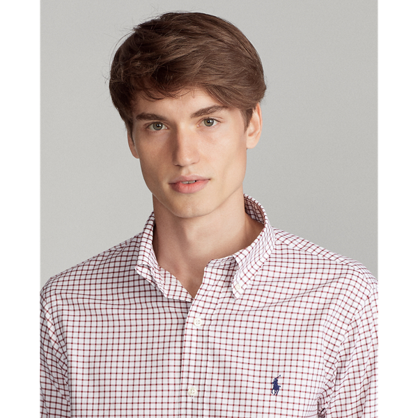 Brick/White Classic Fit Twill Shirt Polo Ralph Lauren 6