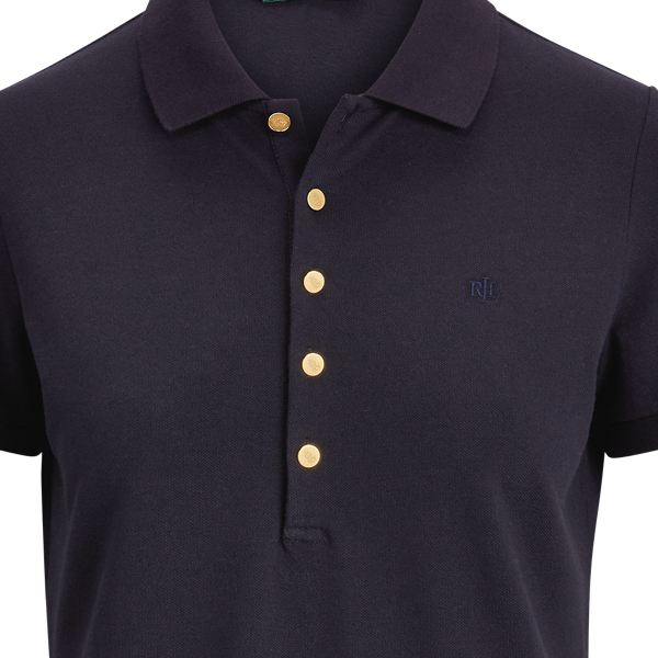 Lauren Navy Piqu&eacute; Polo Shirt Lauren Petite 8