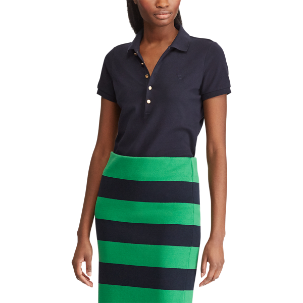Lauren Navy Piqu&eacute; Polo Shirt Lauren Petite 5