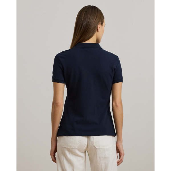 Lauren Navy Piqu&eacute; Polo Shirt Lauren Petite 6