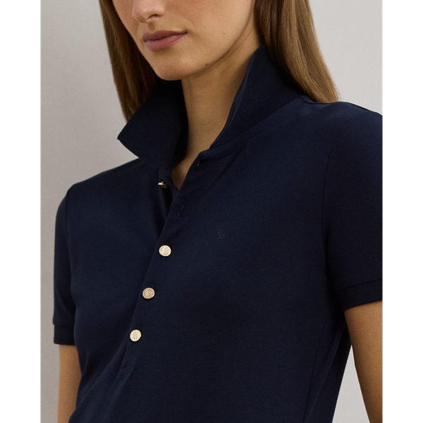 Lauren Navy Piqu&eacute; Polo Shirt Lauren Petite 7