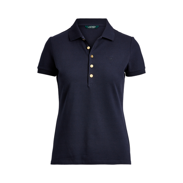 Lauren Navy Piqu&eacute; Polo Shirt Lauren Petite 2