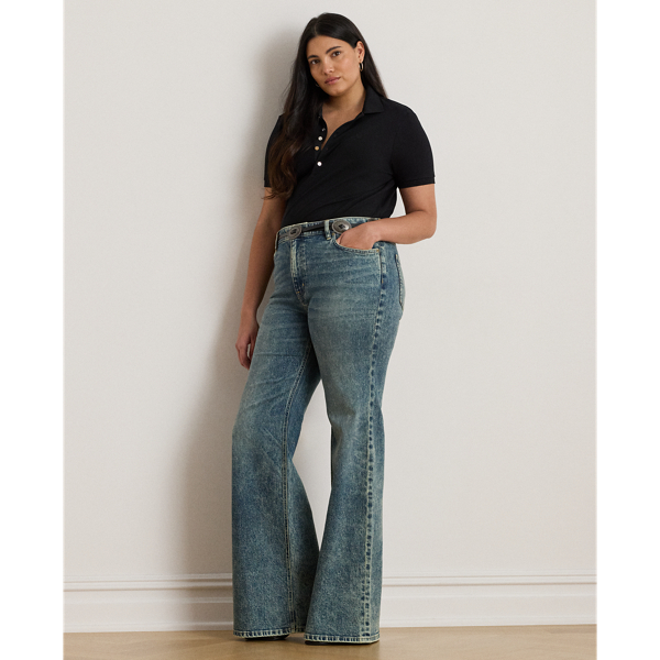 Piqu&eacute;-Poloshirt Lauren Woman in Schwarz 4