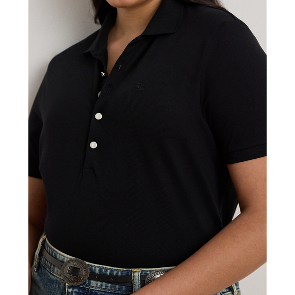 Piqu&eacute;-Poloshirt Lauren Woman in Schwarz 6