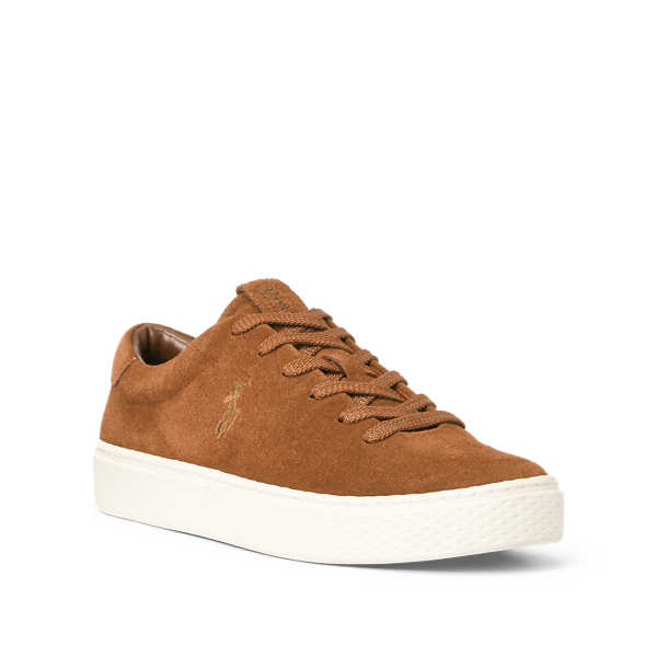 New Pale Russet Court 125 Suede Trainer Polo Sport 3