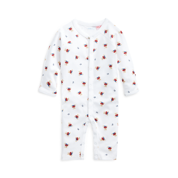 Pelele de algod&oacute;n con estampado de Polo Bear Baby Boy en 1