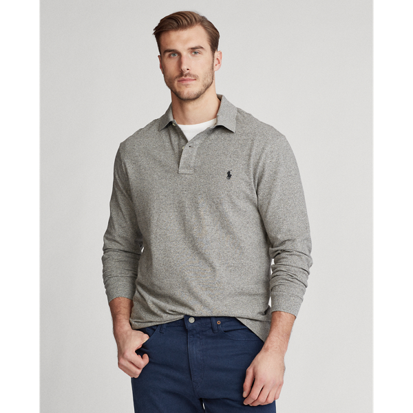 Canterbury Heather Mesh Long-Sleeve Polo Shirt Big & Tall 4