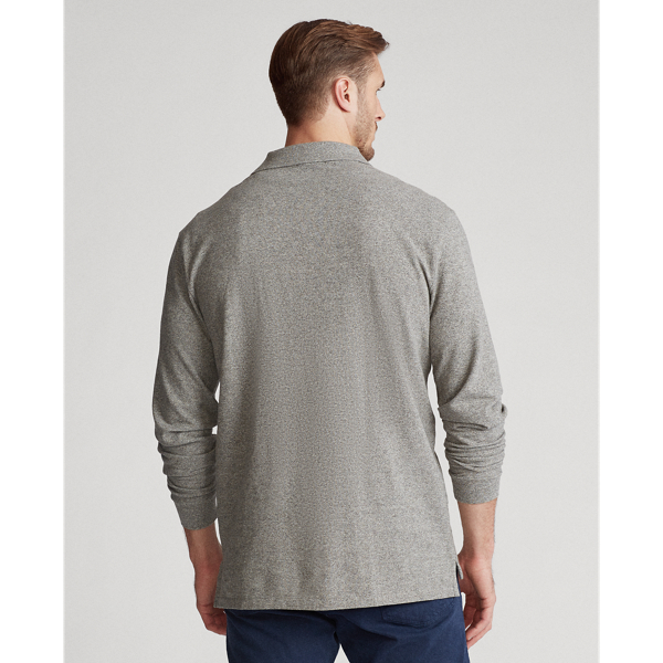 Canterbury Heather Mesh Long-Sleeve Polo Shirt Big & Tall 5