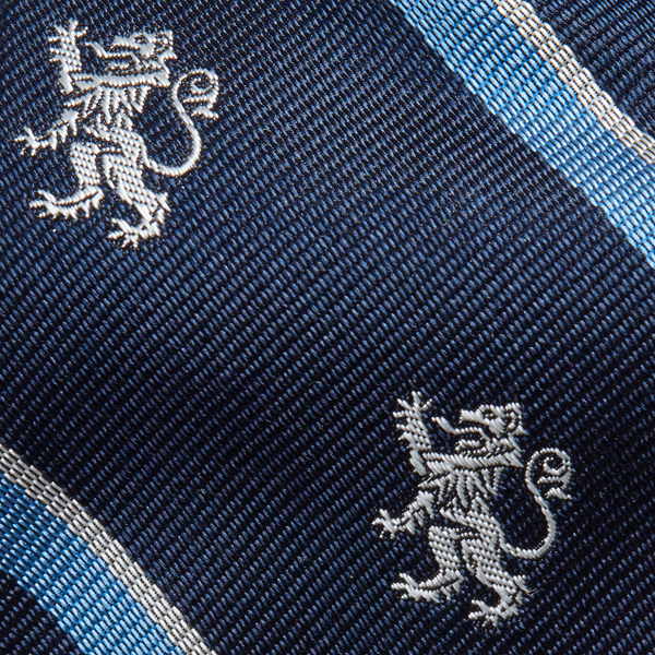 Navy/Blue Silk Narrow Club Tie Polo Ralph Lauren 2