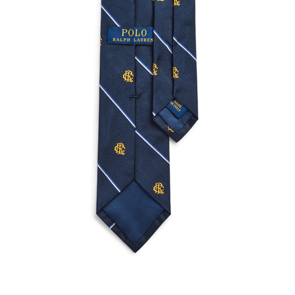 Navy/Gold Row-Club Narrow Tie Polo Ralph Lauren 1