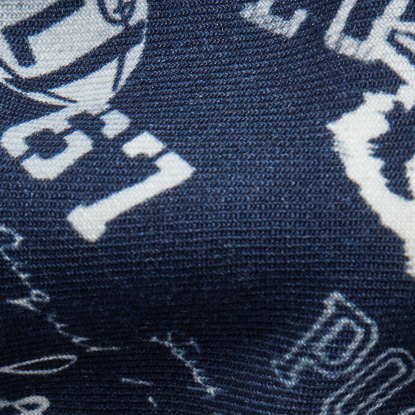 Navy/White Wool Graphic Narrow Tie Polo Ralph Lauren 3