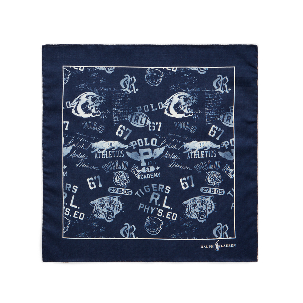 Navy/White Graphic Pocket Square Polo Ralph Lauren 2