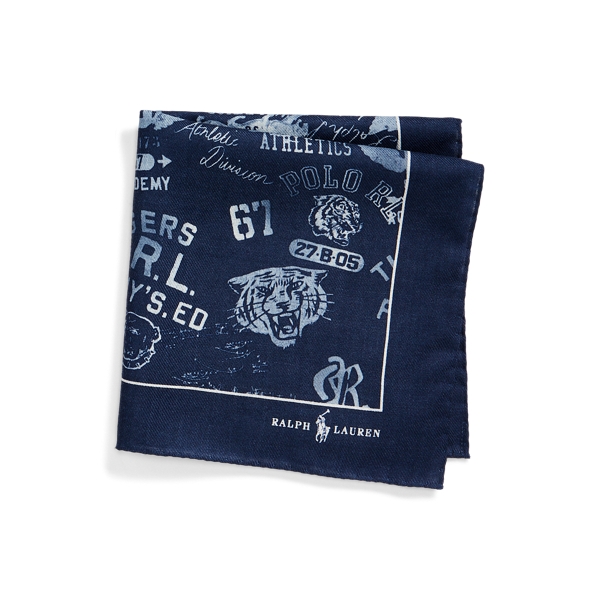 Pa&ntilde;uelo cuadrado de bolsillo con estampado