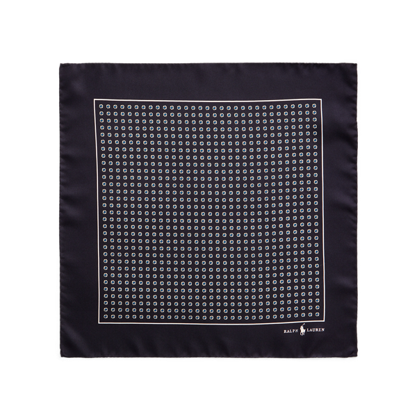 Navy/Blue Neat Silk Pocket Square Polo Ralph Lauren 2