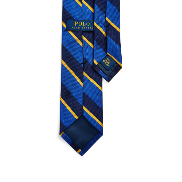 Royal/Navy Striped Silk Narrow Tie Polo Ralph Lauren 1