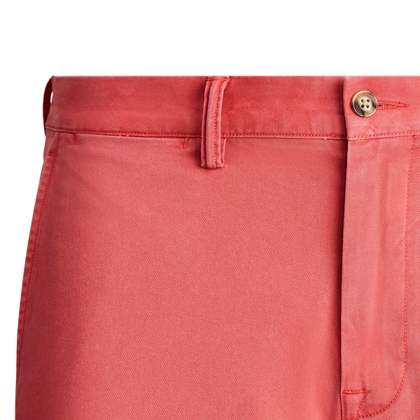 Nantucket Red Stretch Slim Fit Chino Short Polo Ralph Lauren 6