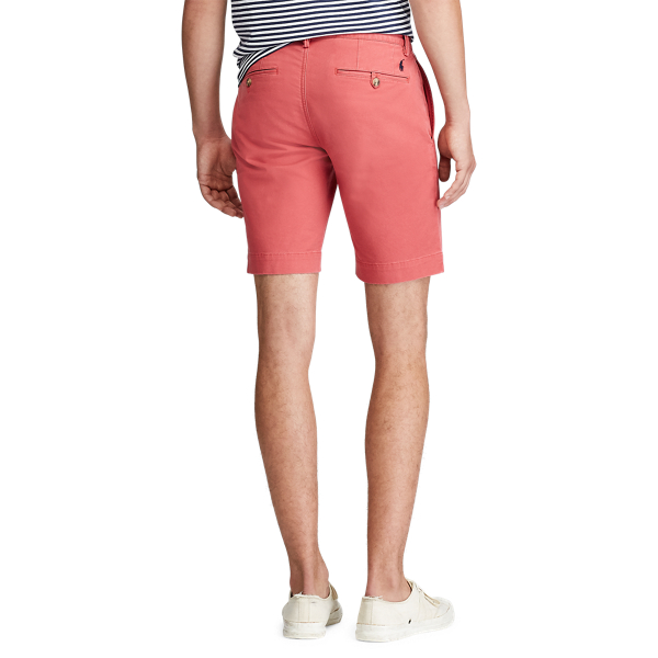Nantucket Red Stretch Slim Fit Chino Short Polo Ralph Lauren 4