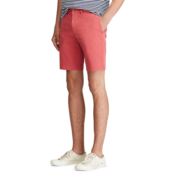 Nantucket Red Stretch Slim Fit Chino Short Polo Ralph Lauren 5