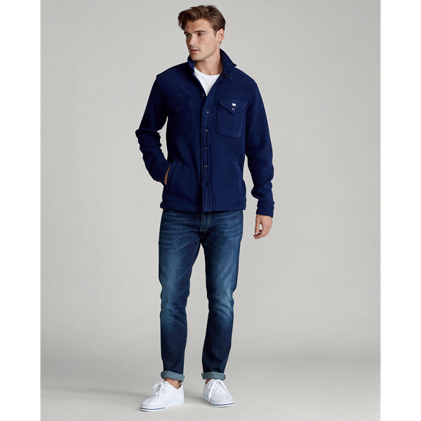 Cruise Navy Stretch Fleece Shirt Jacket Polo Ralph Lauren 3