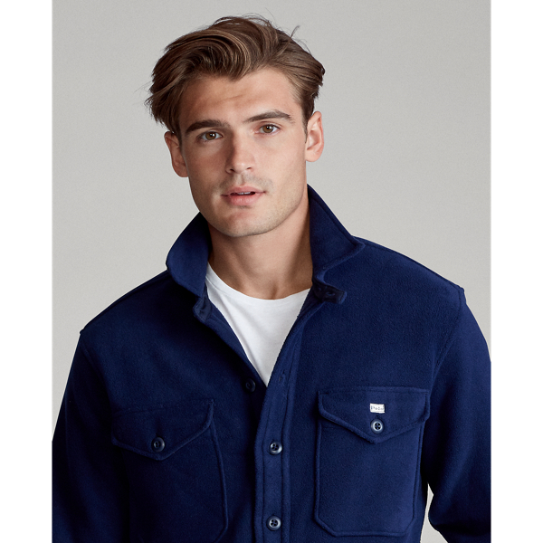 Cruise Navy Stretch Fleece Shirt Jacket Polo Ralph Lauren 5