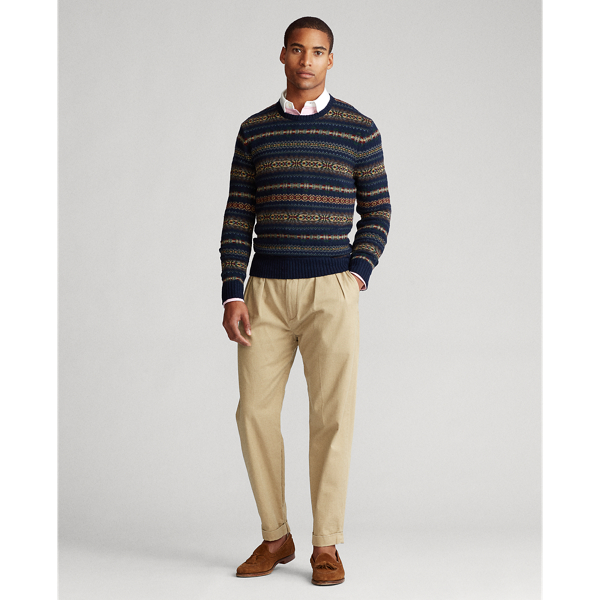 Navy Fairisle Fair Isle Cotton-Blend Jumper Polo Ralph Lauren 3