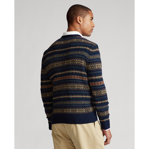 Navy Fairisle Fair Isle Cotton-Blend Jumper Polo Ralph Lauren 5