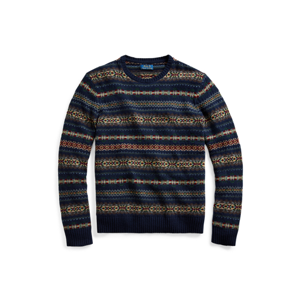 Navy Fairisle Fair Isle Cotton-Blend Jumper Polo Ralph Lauren 2