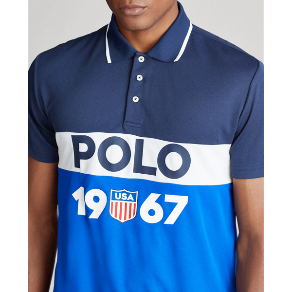 Pacific Royal Multi Classic Fit Tech Pique Polo Polo Ralph Lauren 6