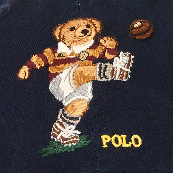 Aviator Navy W/ Rugby Bea Rugby Bear Chino Cap Polo Ralph Lauren 3