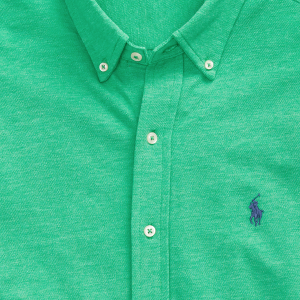 Palm Green Heather Featherweight Mesh Shirt Polo Ralph Lauren 4