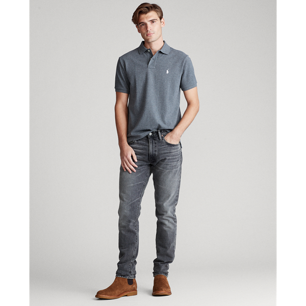 Fortress Grey Heather The Iconic Mesh Polo Shirt Polo Ralph Lauren 4