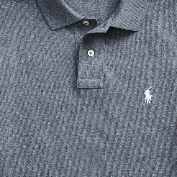 Fortress Grey Heather The Iconic Mesh Polo Shirt Polo Ralph Lauren 8