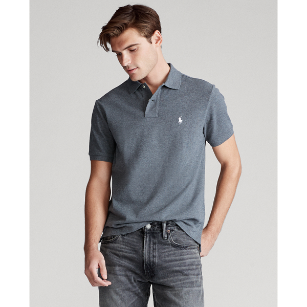 Fortress Grey Heather The Iconic Mesh Polo Shirt Polo Ralph Lauren 5