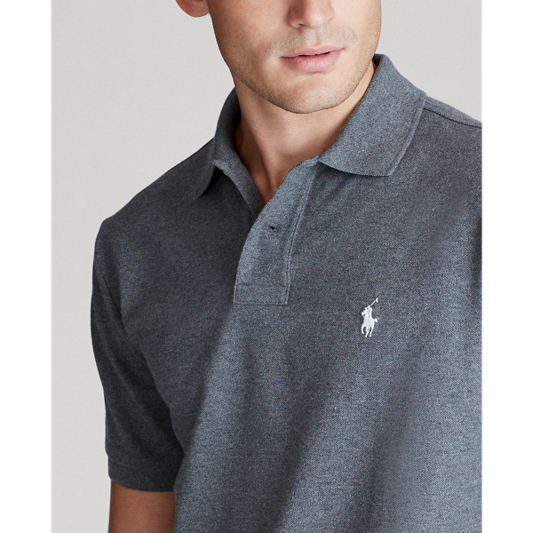 Fortress Grey Heather The Iconic Mesh Polo Shirt Polo Ralph Lauren 7