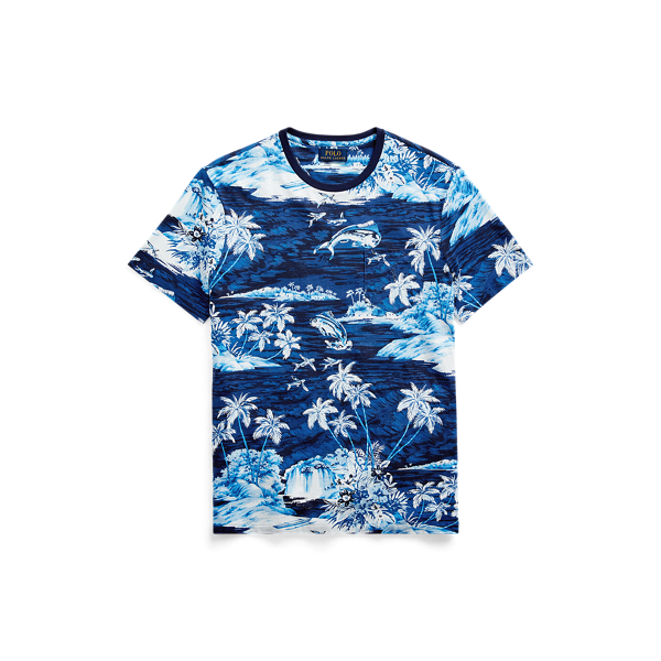 Custom Slim Fit Tropical Tee Polo Ralph Lauren in 1