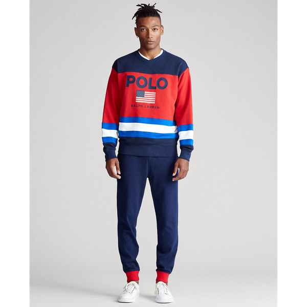Cruise Navy Multi Flag Fleece Sweatshirt Polo Ralph Lauren 3