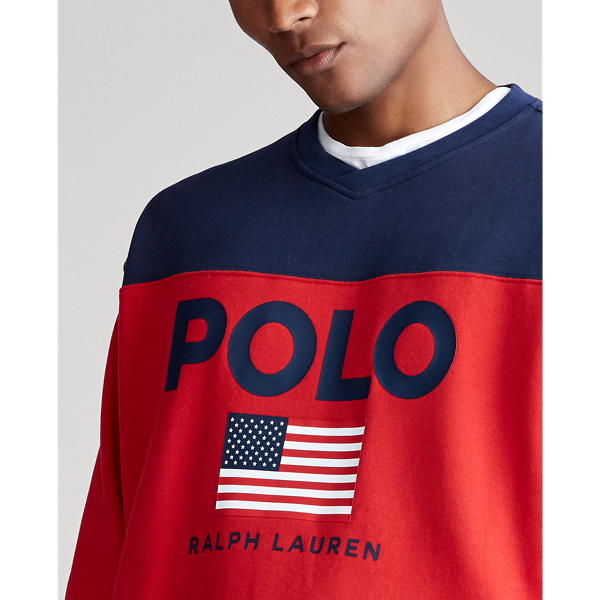 Cruise Navy Multi Flag Fleece Sweatshirt Polo Ralph Lauren 6