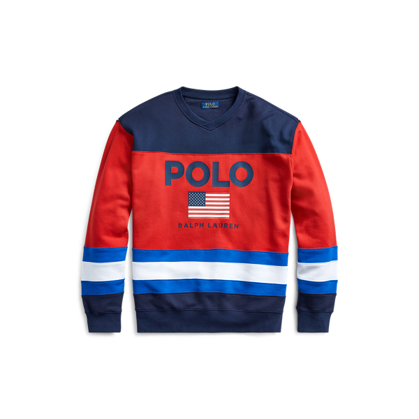 Cruise Navy Multi Flag Fleece Sweatshirt Polo Ralph Lauren 2