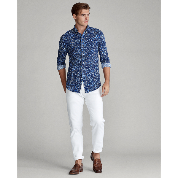Coconut Grove Floral Navy Floral-Print Mesh Shirt Polo Ralph Lauren 3