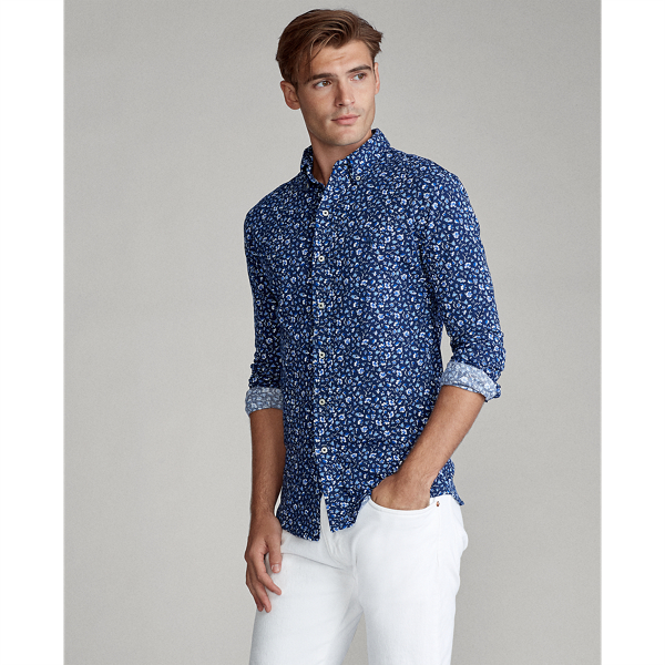 Coconut Grove Floral Navy Floral-Print Mesh Shirt Polo Ralph Lauren 4