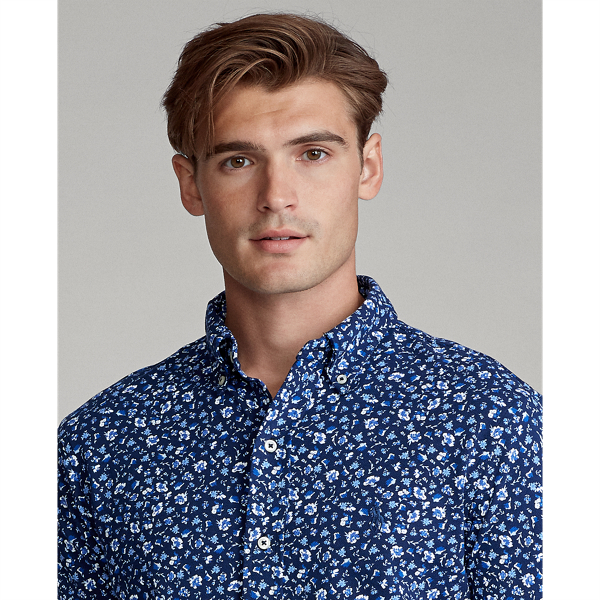 Coconut Grove Floral Navy Floral-Print Mesh Shirt Polo Ralph Lauren 6