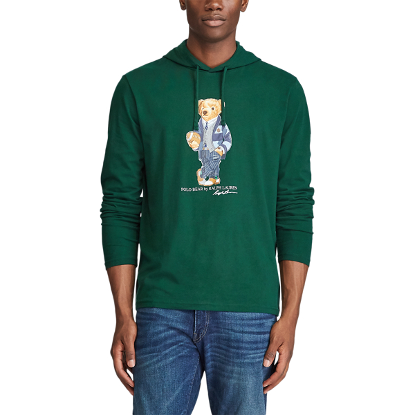College Green Polo Bear Hooded Tee Polo Ralph Lauren 3