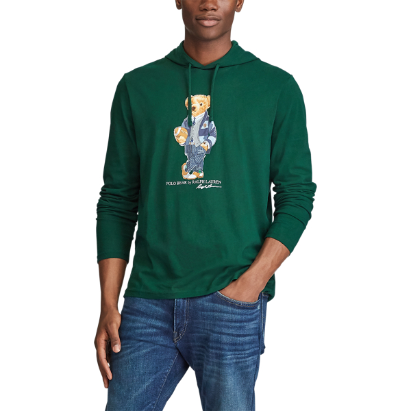 College Green Polo Bear Hooded Tee Polo Ralph Lauren 5