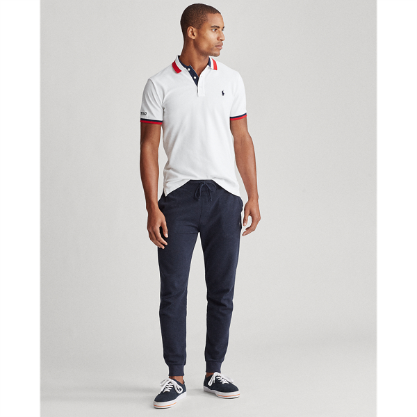 White Multi Slim Fit Mesh Polo Shirt Polo Ralph Lauren 4