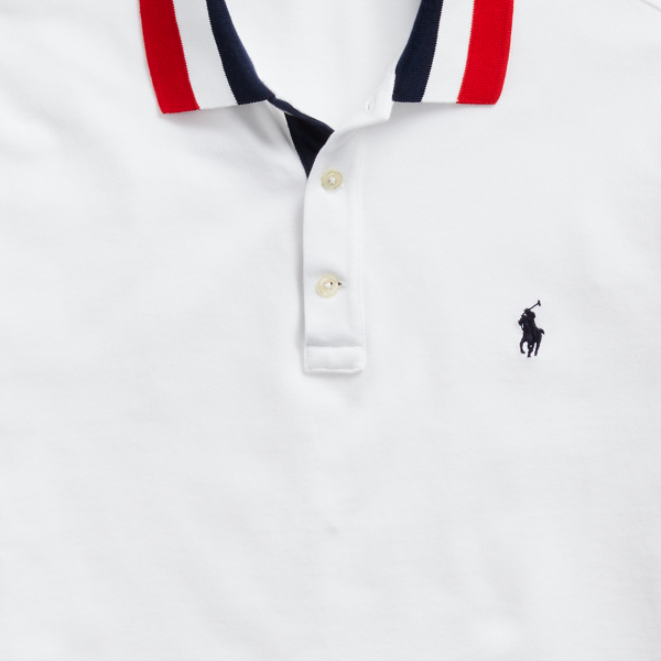 White Multi Slim Fit Mesh Polo Shirt Polo Ralph Lauren 8
