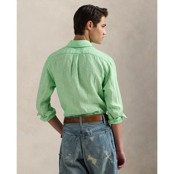 Custom Fit Striped Linen Shirt