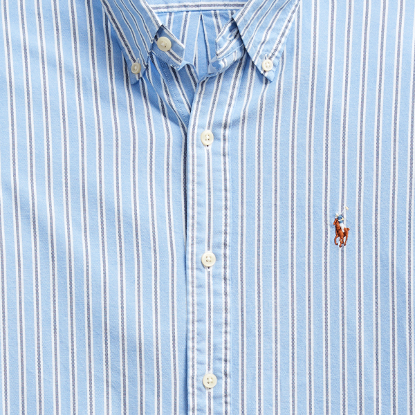 Blue/White Multi Custom Fit Striped Shirt Polo Ralph Lauren 7